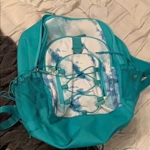 Turquoise tie dye backpack